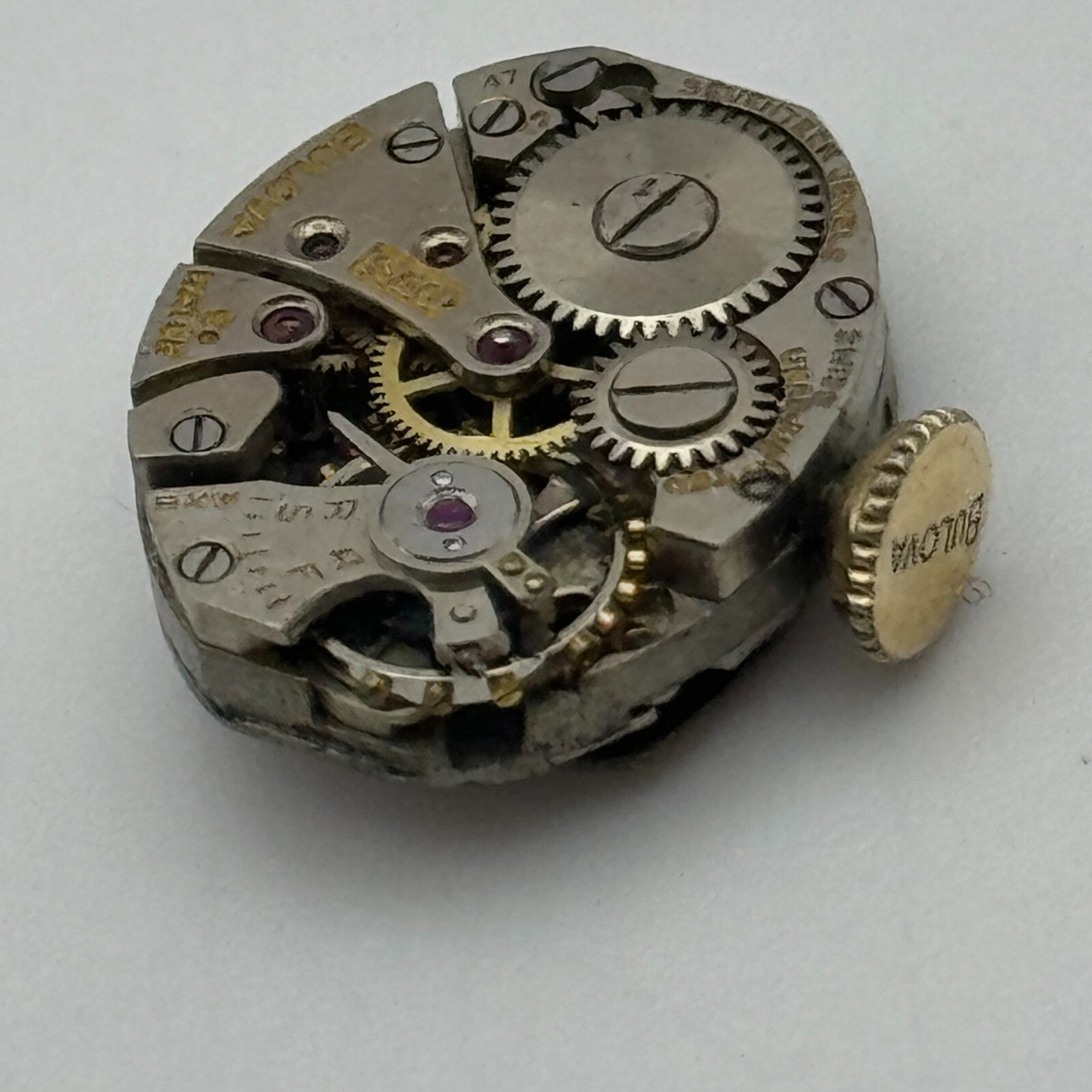 12.8mm Bulova Ladies 5AC Manual Wind Swiss 17 Jewels Watch Movement PARTS SPARES
