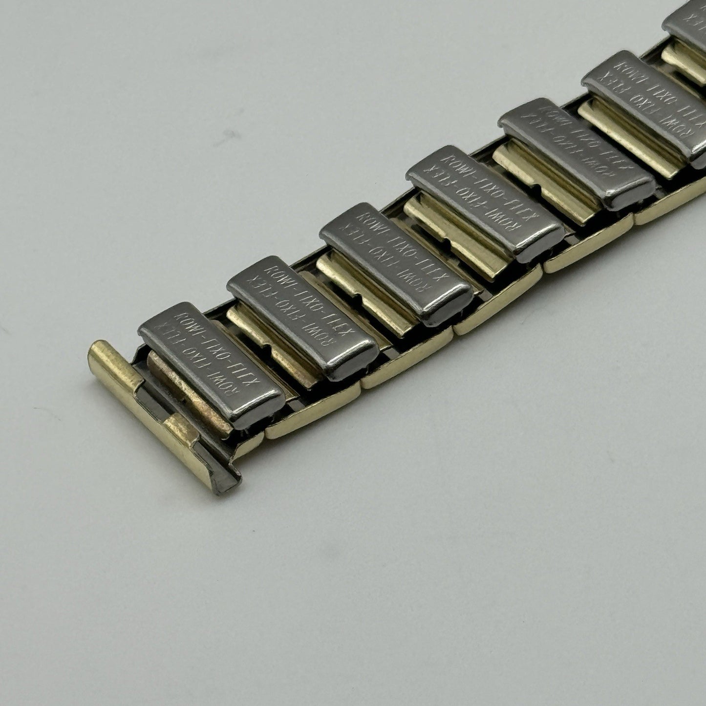 20mm Lug Rowi Fixo Flex Vintage New Old Stock NOS Expandable Strap Black Gold