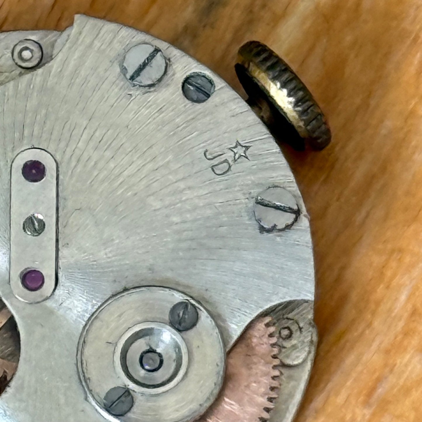 25mm Vintage Hinged Case Newmark Crescent England Nickel Chrome JD Watch PARTS