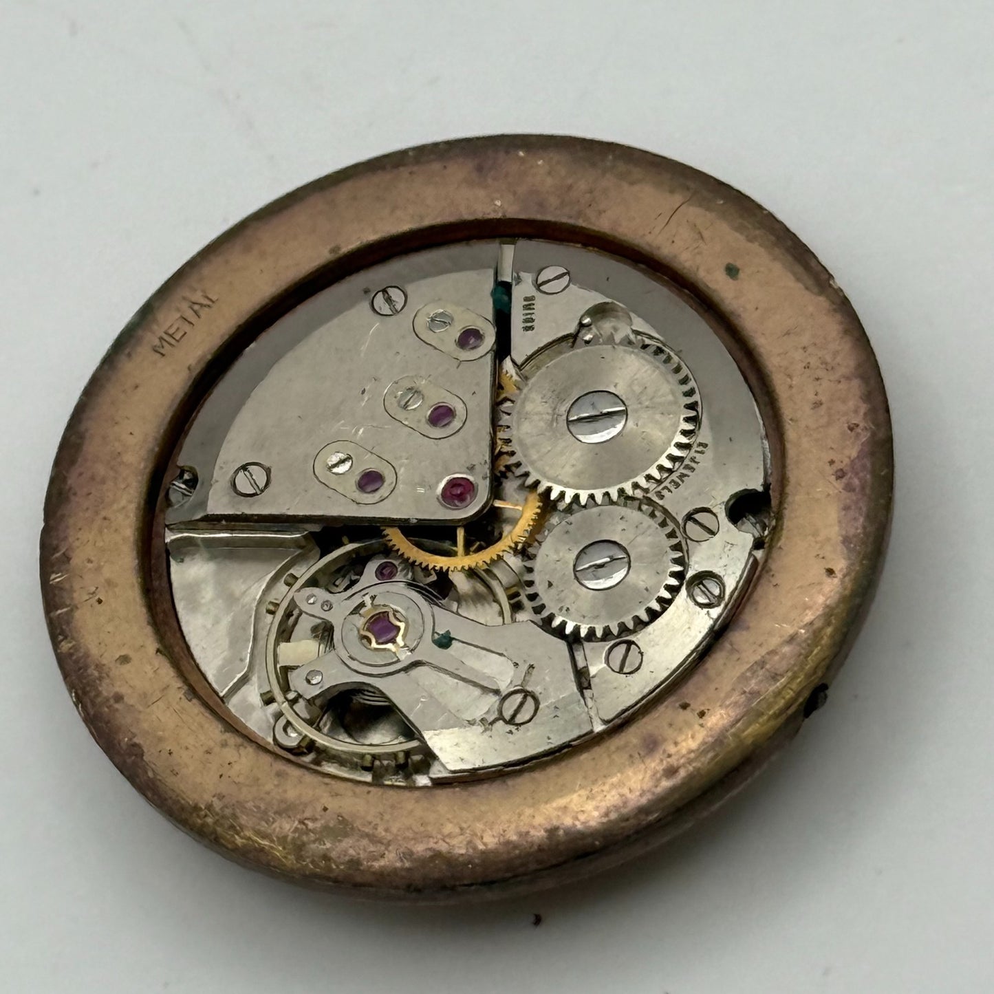 ETA 2390 Watch Movement Janus Manual Wind Vintage Swiss Parts Repair 32.6mm