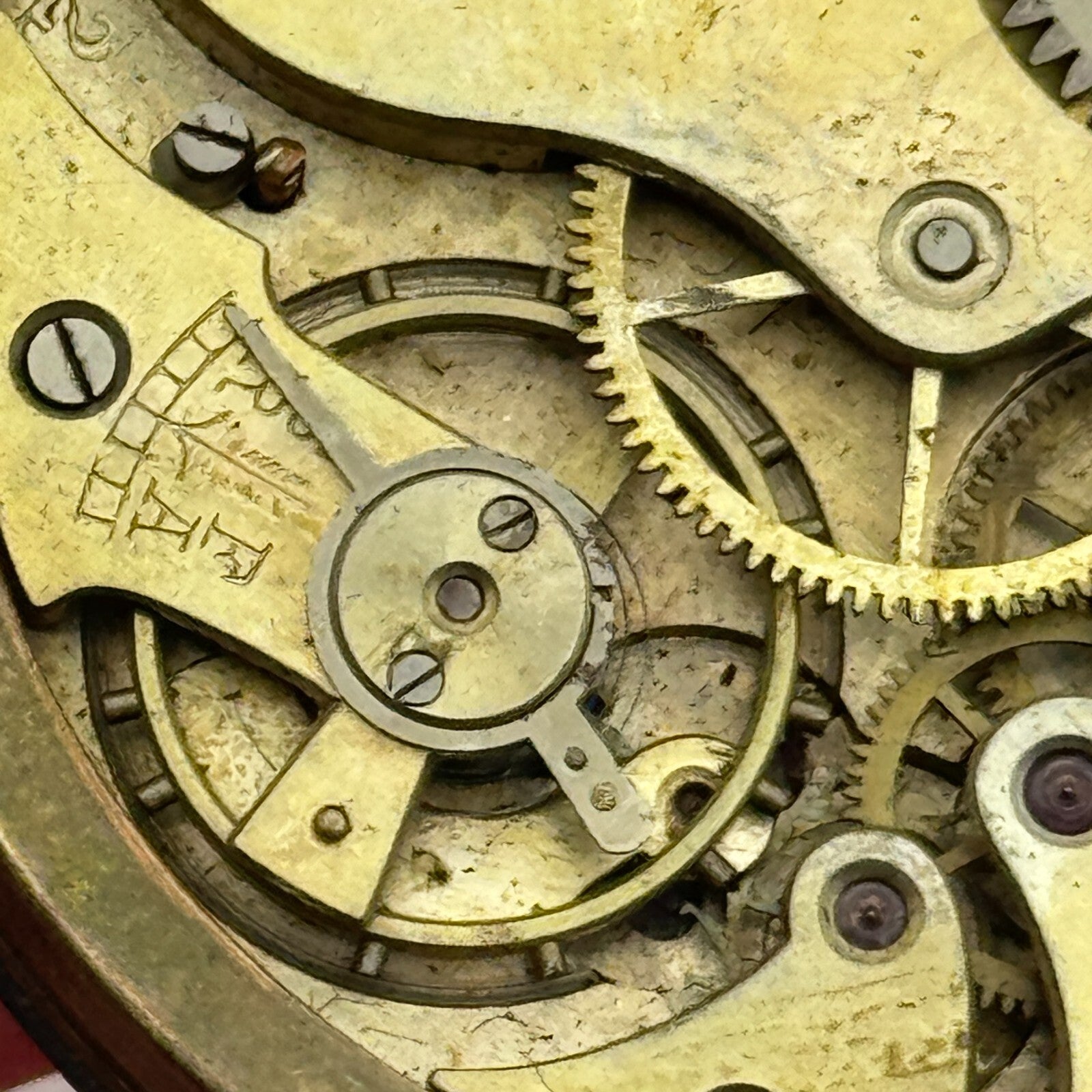 46.1mm Open Face Swiss Balance Ok Pocket Watch Movement PARTS REPAIR