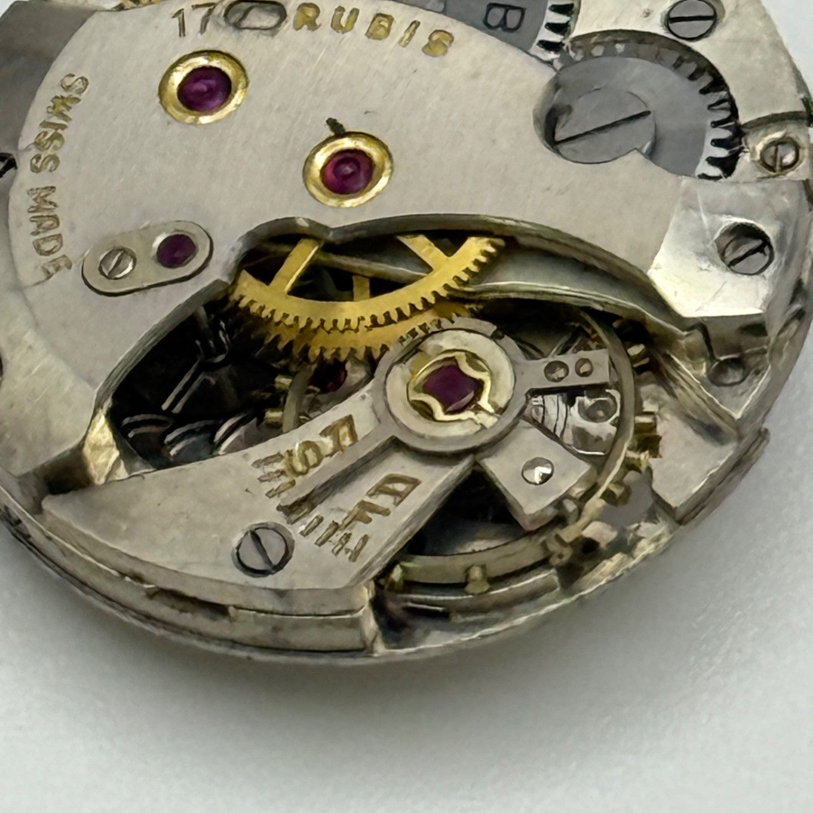 AS 1240 Watch Movement A Schild Manual Wind Vintage Swiss Parts Repair 19.7mm