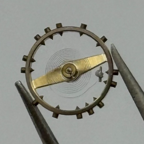 ETA 2412 Balance Wheel Complete And Spring 6 3/4’’’ 1257 M Watch Movement Parts