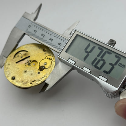 47.6mm Antique Muret Geneve Key Wound Pocket Watch Movement PARTS REPAIR SPARES