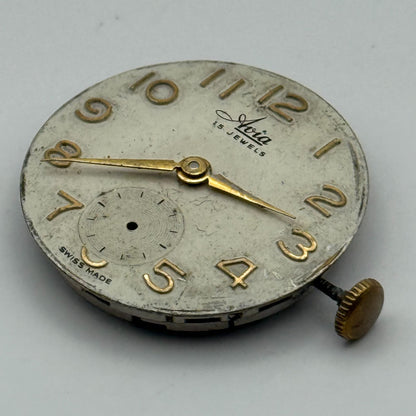 AS 1123 1124 Watch Movement Running Avia Manual Wind Vintage Parts Repair 23.5mm