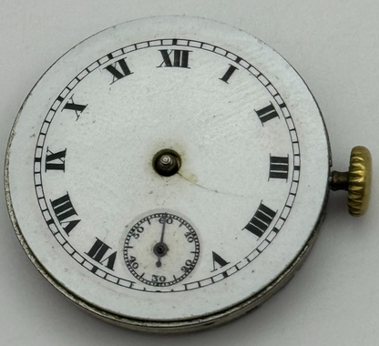 23.6mm Unidentified Balance Intact Trench Watch Movement Manual Wind Swiss PARTS