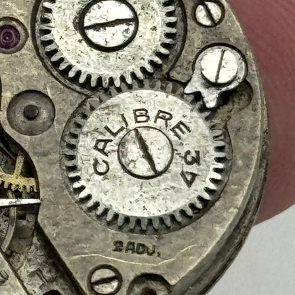 23.6mm Calibre 34 Swiss 15 Jewels Manual Wind Watch Movement Vintage PARTS SPARE