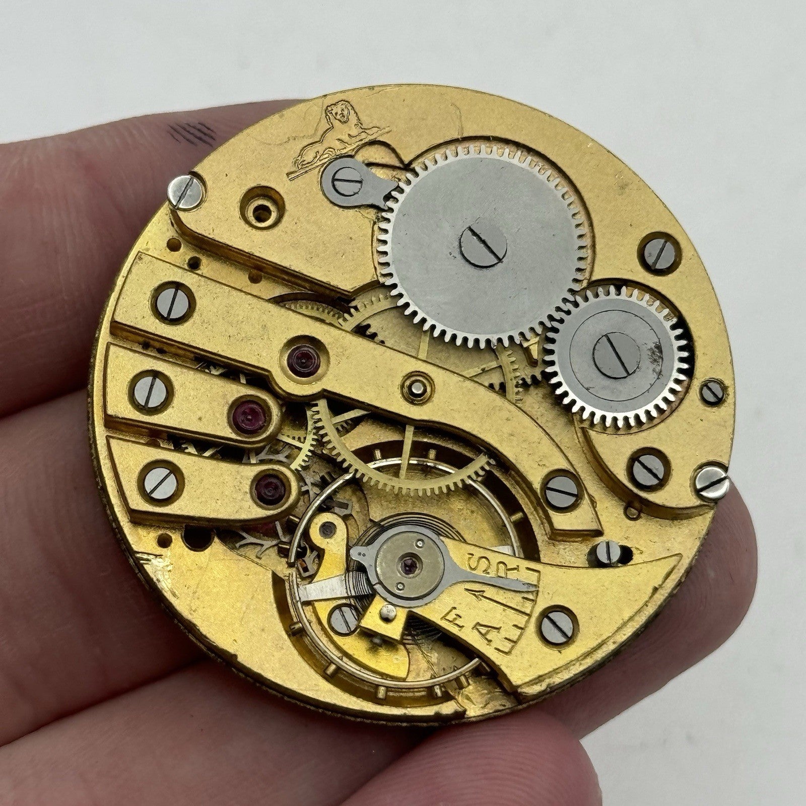 42.9mm Very Rare FHF Cal 3 Vintage Pocket Watch Movement PARTS REPAIR SPARES