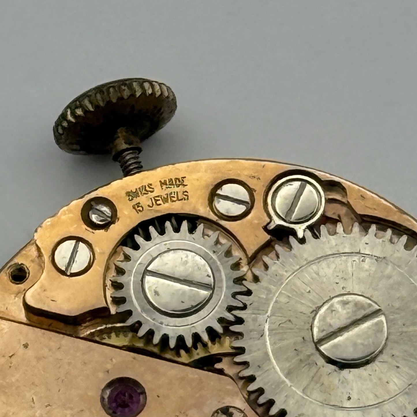 FHF 70 Watch Movement Hefik Running Manual Wind Vintage Parts Repair 23.5mm