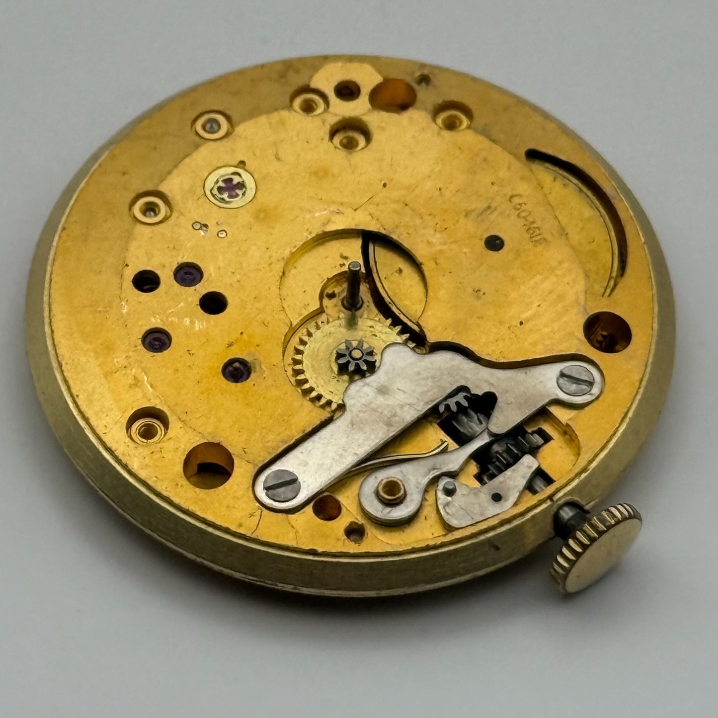 Smiths De Luxe 44 15 Jewels Watch Movement Manual Wind Vintage Parts 29.1mm