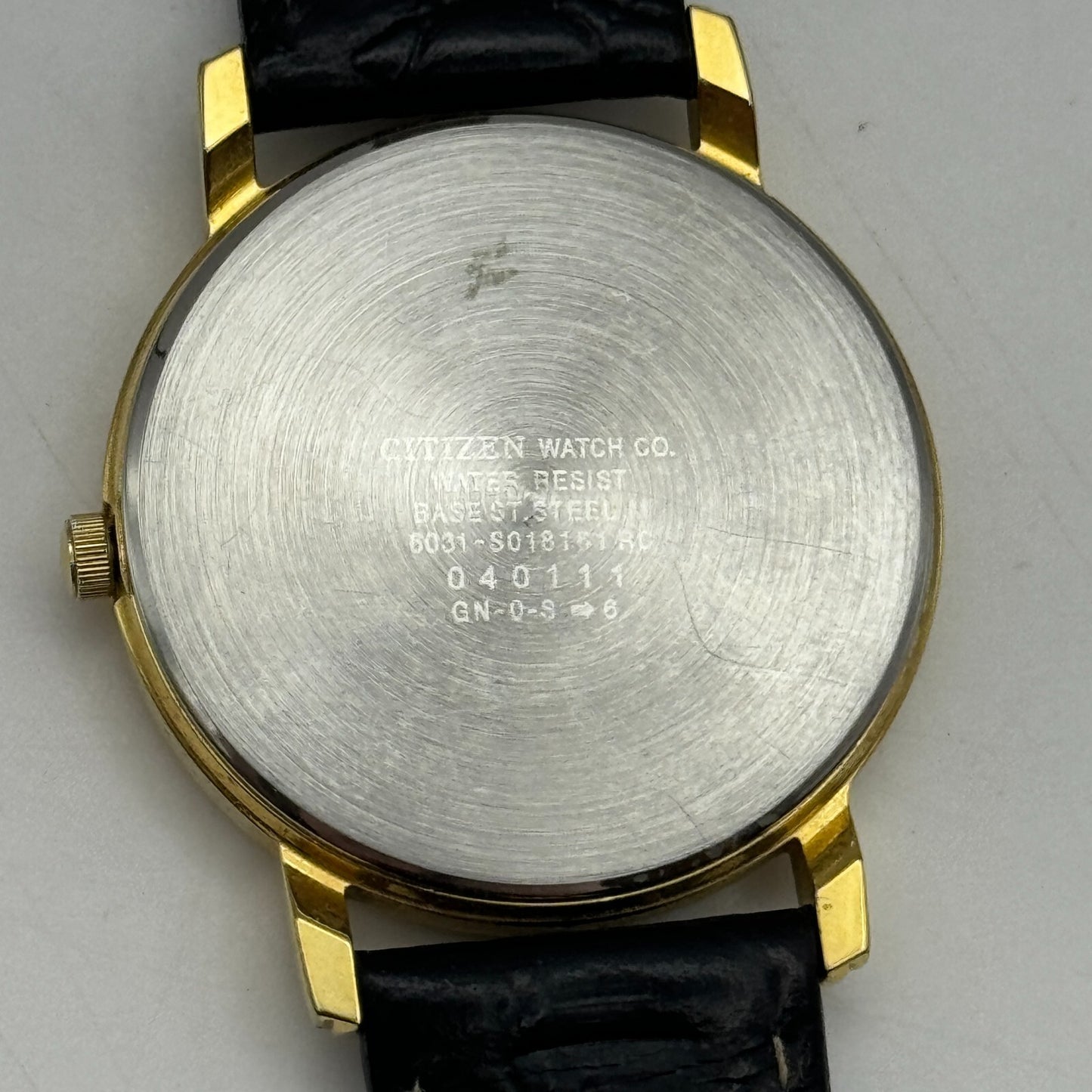 33mm Working Citizen 6031-S018161 White Dial Quartz Watch New Battery 9 Inches