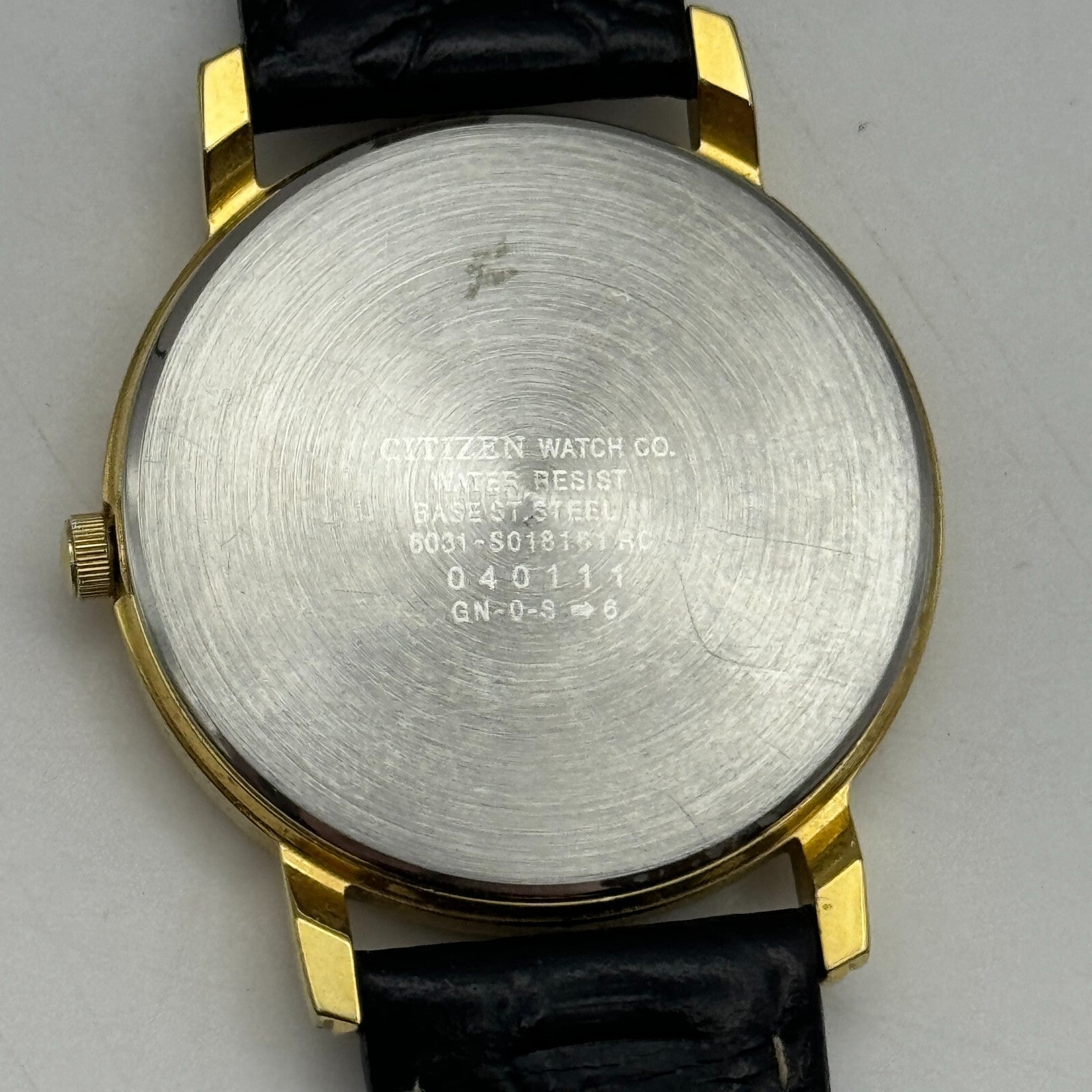 33mm Working Citizen 6031-S018161 White Dial Quartz Watch New Battery 9 Inches