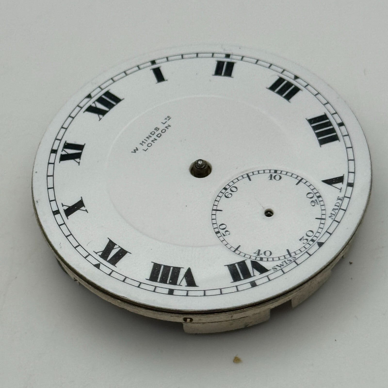 43mm High Grade Open Face W Hinds London LTD Pocket Watch Movement PARTS