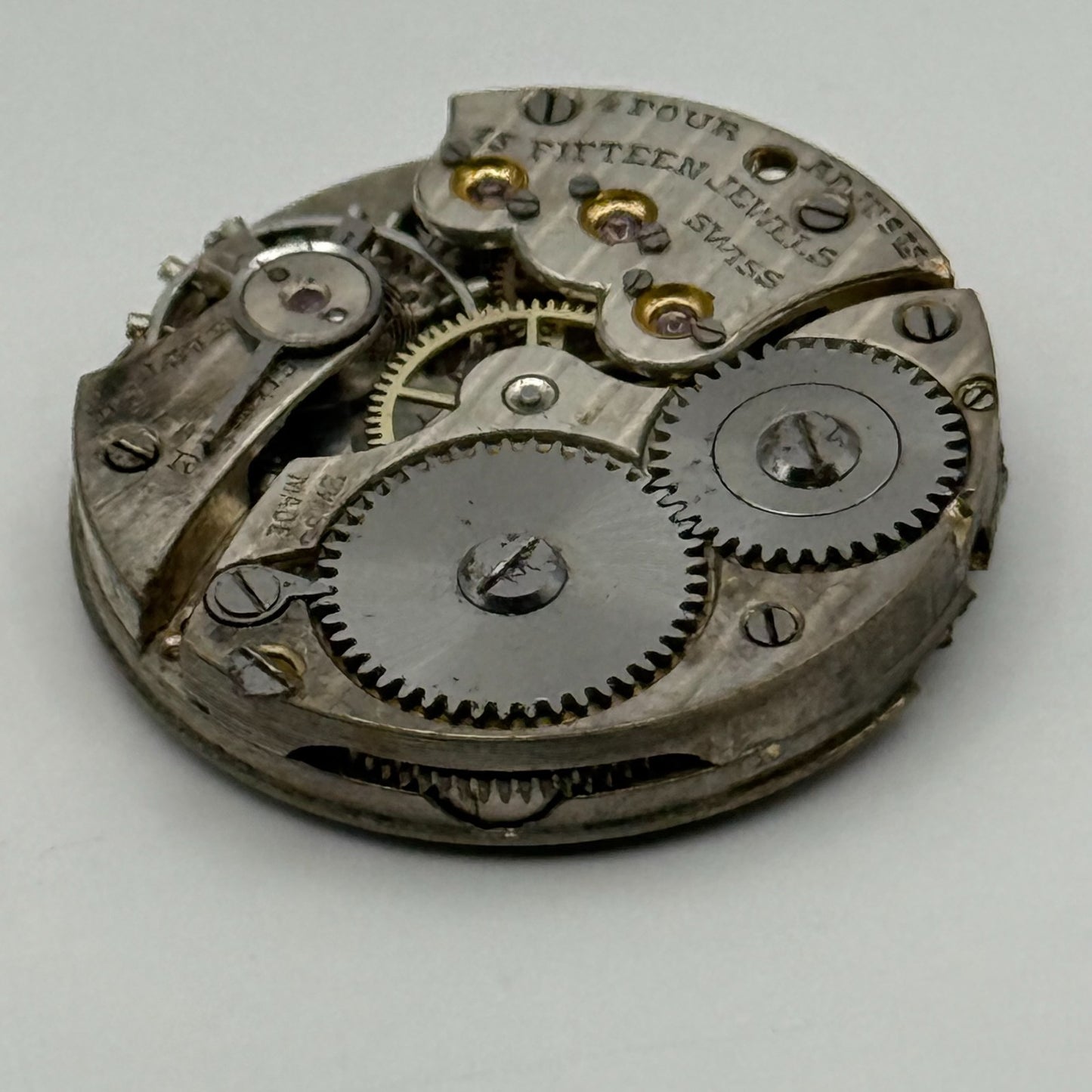 Possibly Movado Watch Movement Manual Wind Vintage Swiss Parts Repair 24.3mm