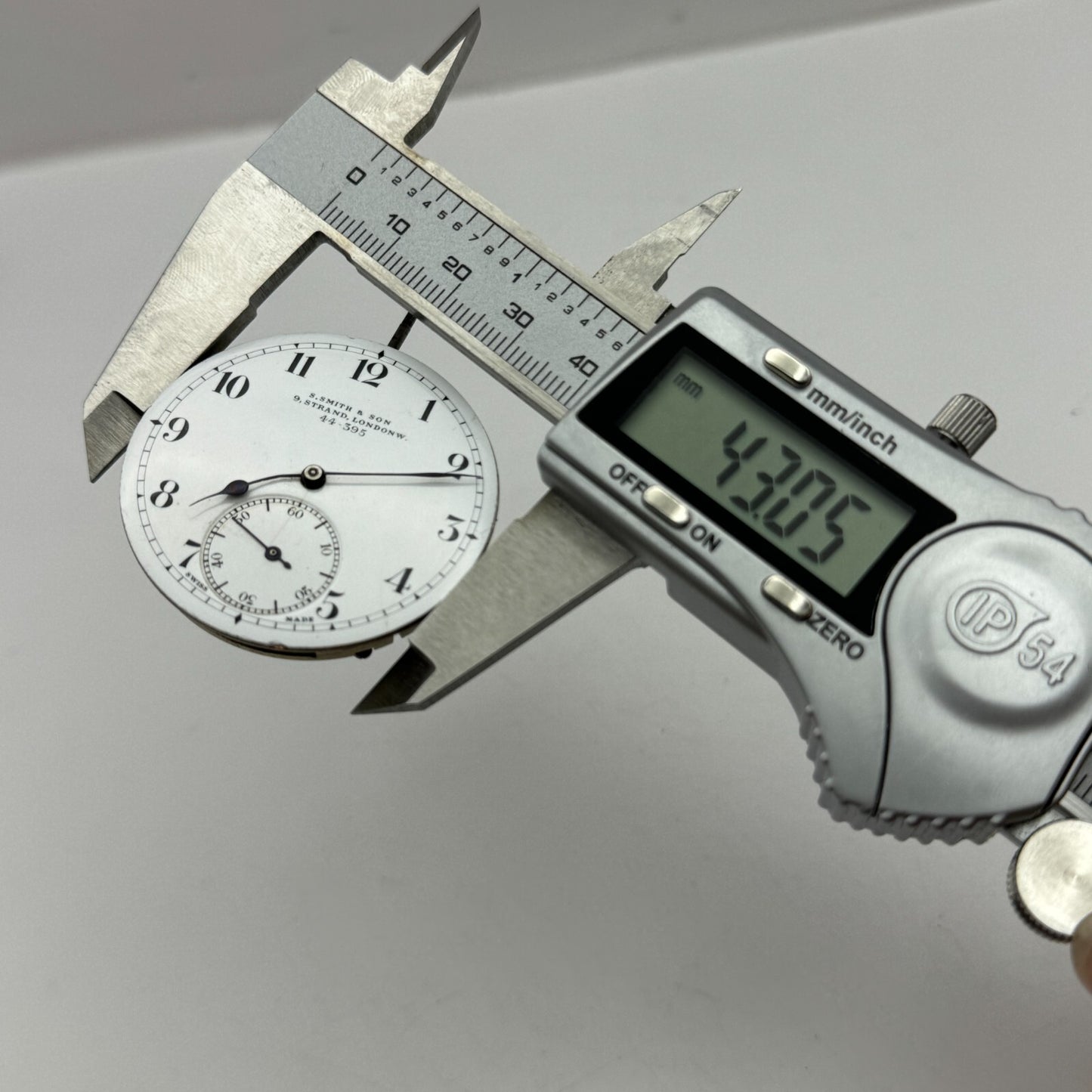 43mm S Smith & Son 9 Strand London Vintage Open Face Pocket Watch Movement PARTS