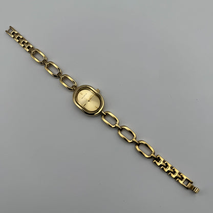 Infinite Ladies Quartz Watch Oval Dial Gold Tone Bracelet Japan Working 19mm