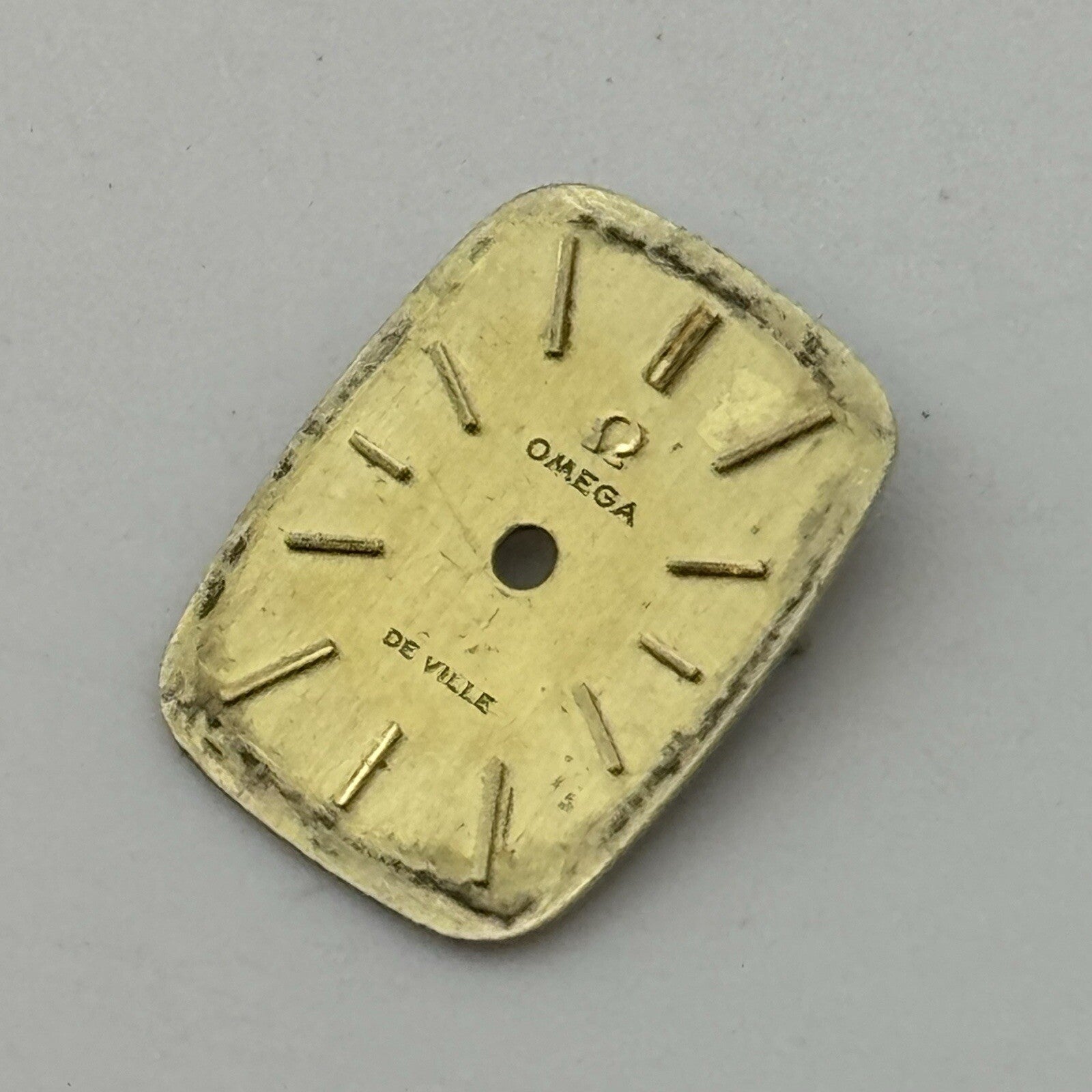 12.5mm x 16.5mm Omega De Ville Rectangle Ladies Wristwatch Dial Spares Parts