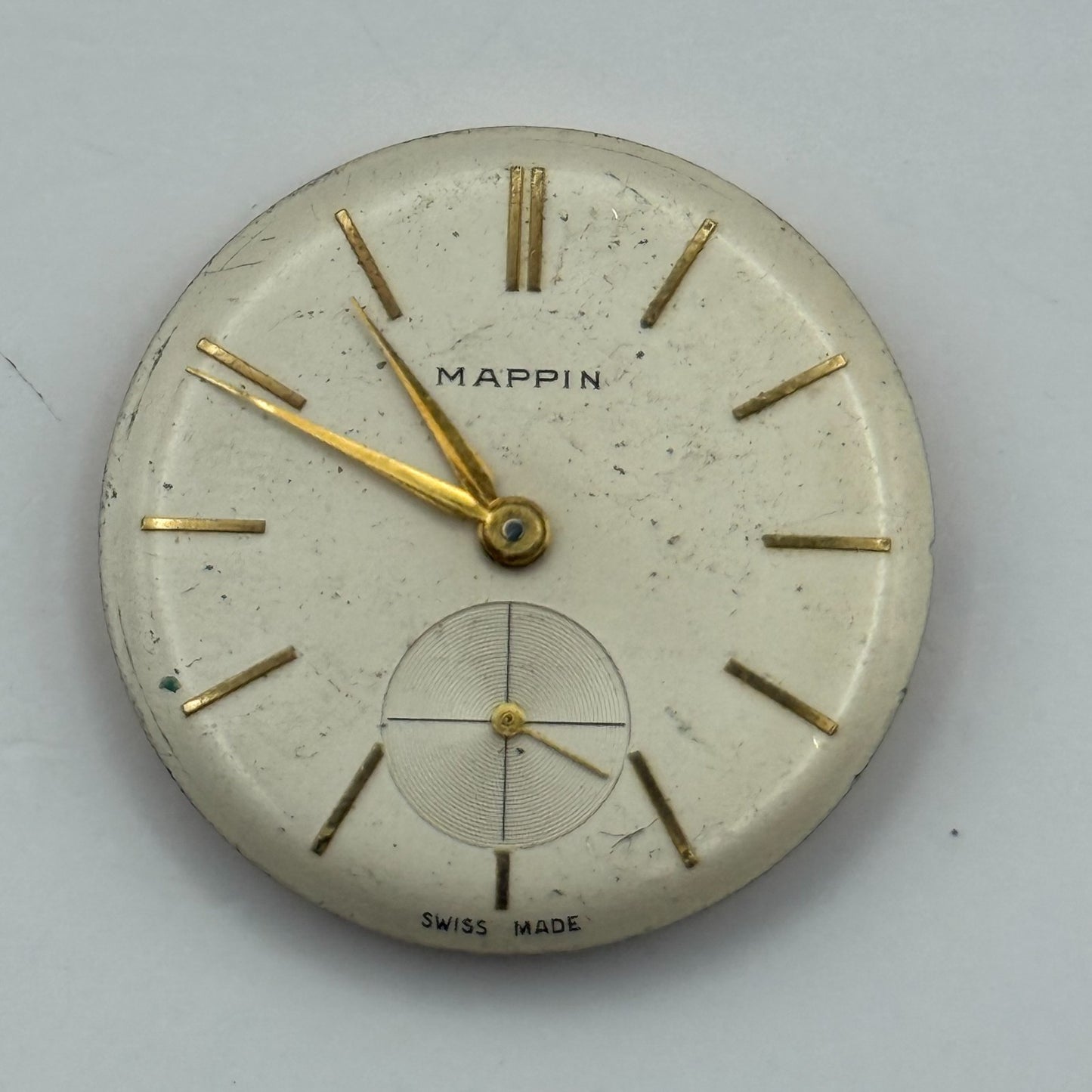 AS 1002 984 Watch Movement Mappin Manual Wind Vintage Swiss Parts Repair 28.6mm