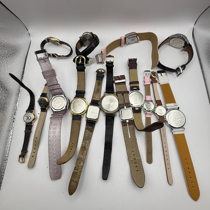 Bundle Of 15 Quartz Watches Job Lot Modern / Vintage Untested Parts / Repair