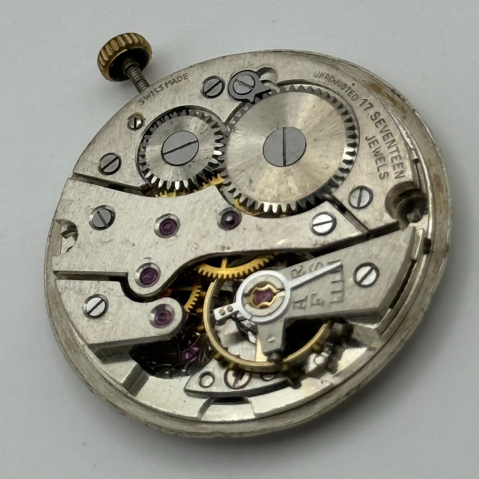 OM 116 Watch Movement Jesby Running Manual Wind Vintage Parts 25.8mm