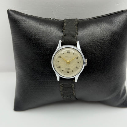 21mm Vintage Yeoman 15 Rubis Ladies Art Deco Fabric Strap Manual Watch PARTS