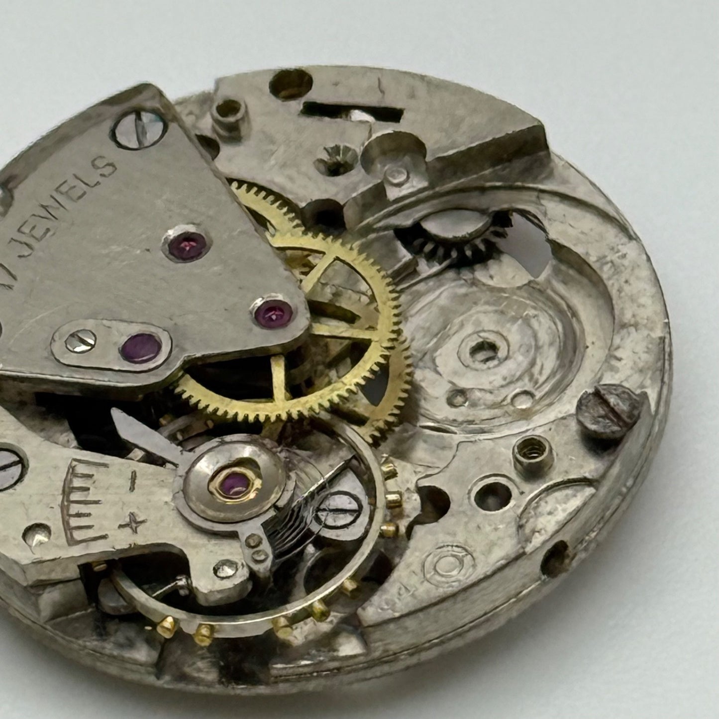 Otero Cal 44 Watch Movement Manual Wind 17 Jewels Vintage Parts Repair 23.7mm