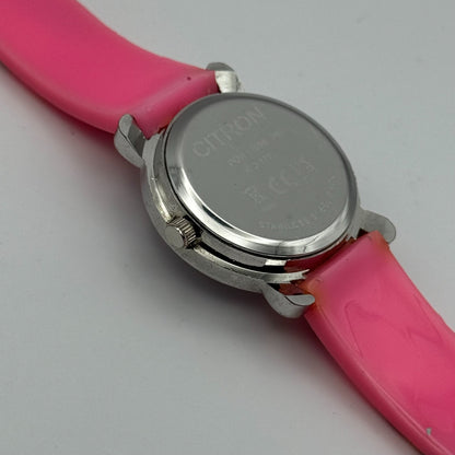 Citron Kids Quartz Watch Unicorn Print Strap Pink Dial Working 27mm New Battery