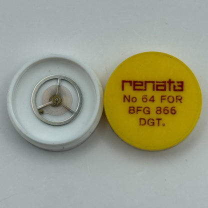 BFG 866 Balance Wheel Complete And Spring  DGT 64 Watch Movement Parts NOS 