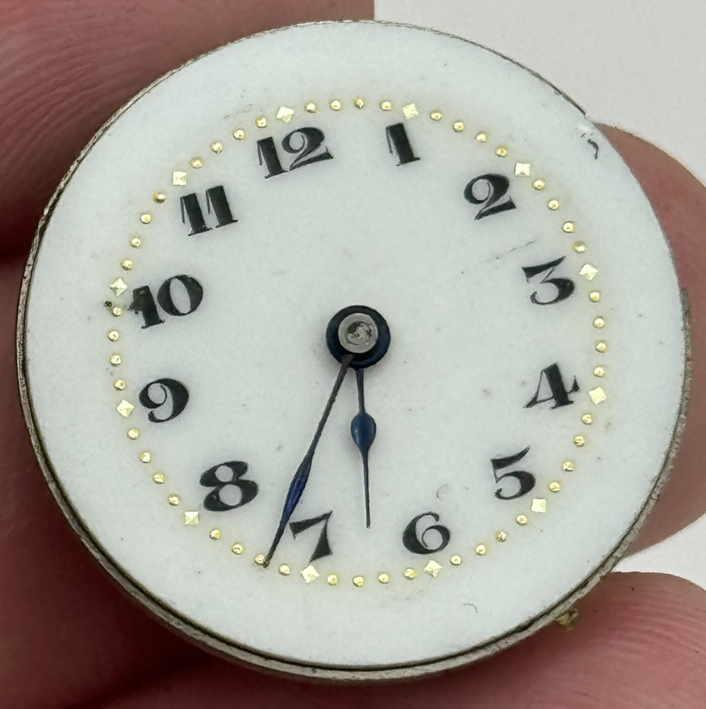 23.6mm 15 Jewels Swiss Porcelain Dial Trench Watch Movement Manual Wind PARTS