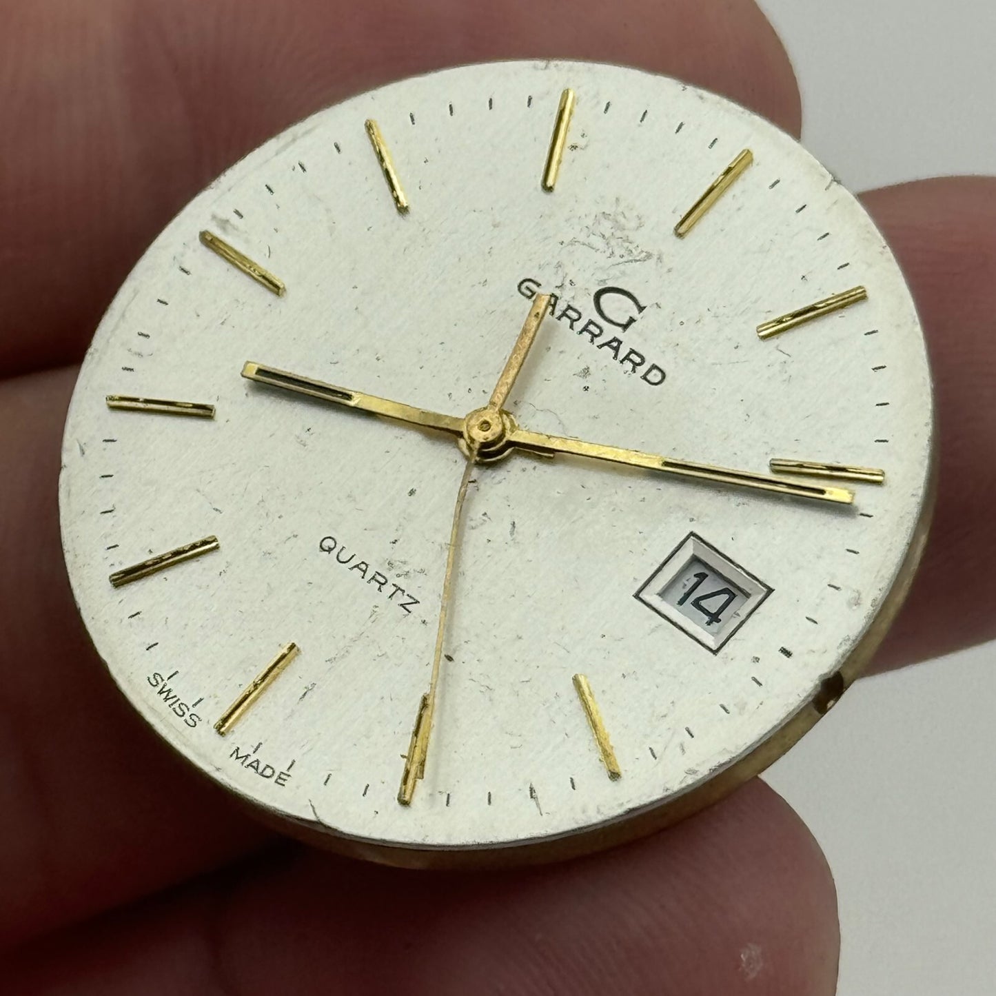 31.5mm Men’s Garrard ETA 555.115 Quartz Watch Movement Vintage PARTS SPARES