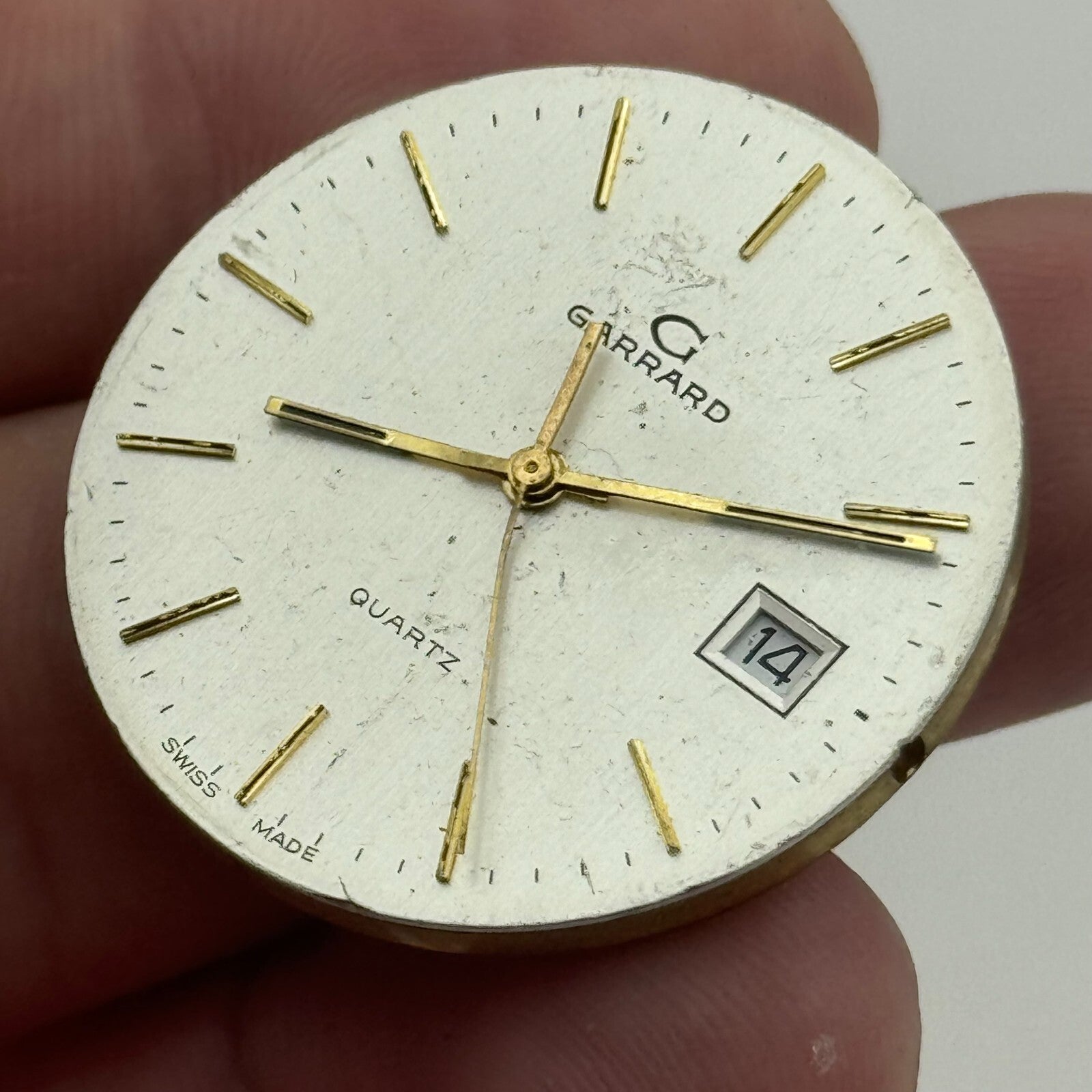 31.5mm Men’s Garrard ETA 555.115 Quartz Watch Movement Vintage PARTS SPARES