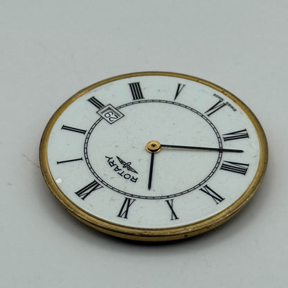 ETA 955.412 Quartz Watch Movement Rotary Date Vintage Swiss Parts Repair 31.8mm