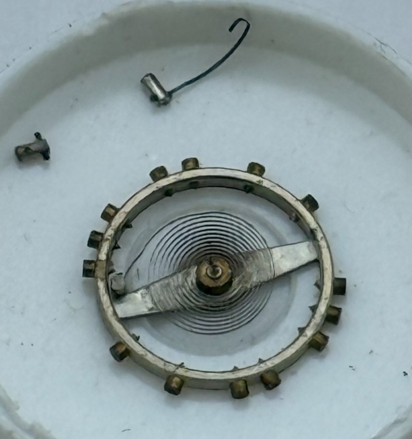 Derby 40 Balance Wheel Complete And Spring 8 3/4''' 102 M Watch Movement Parts 