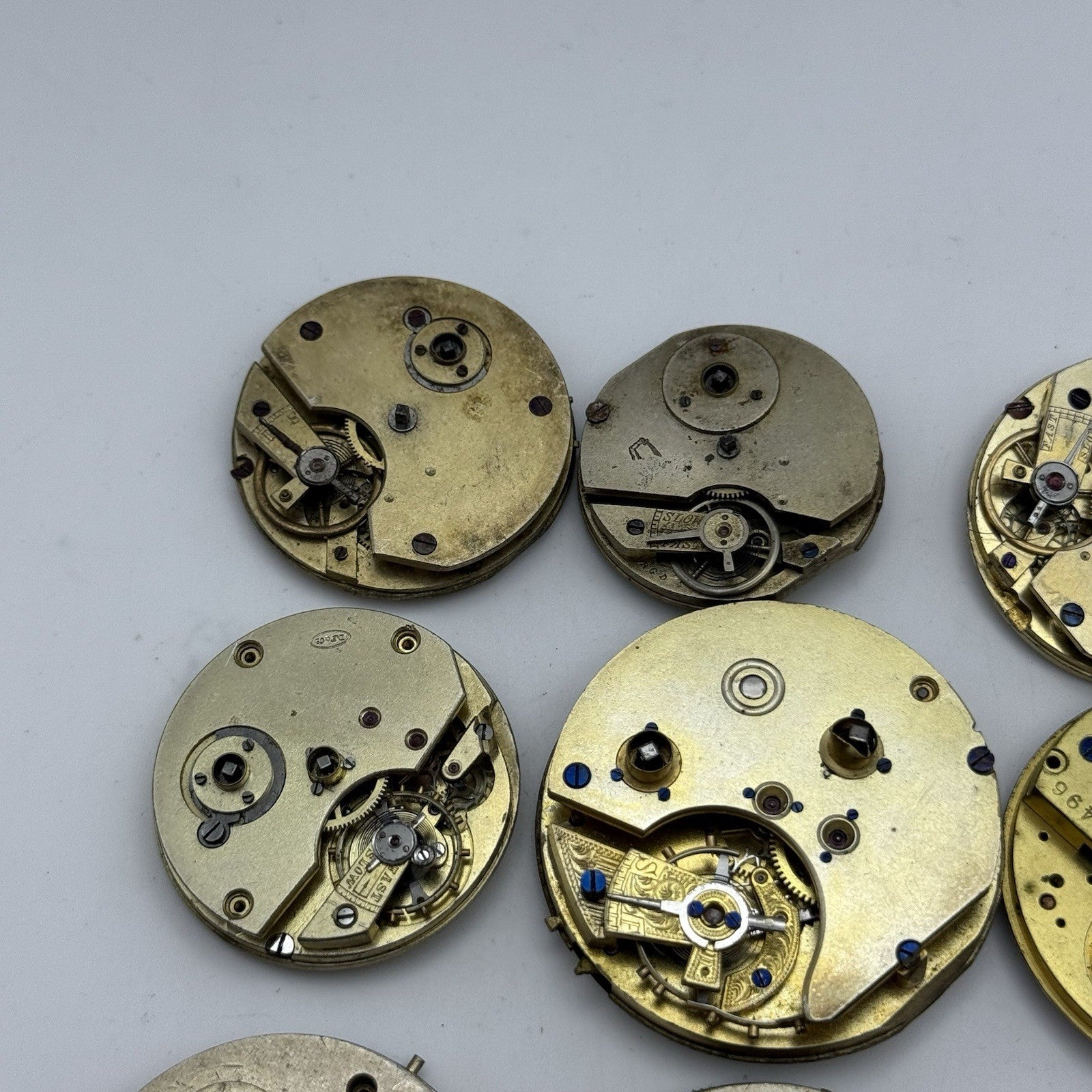 Bundle Mixed Antique / Vintage Pocket Watch Movements Joblot PARTS REPAIR SPARES