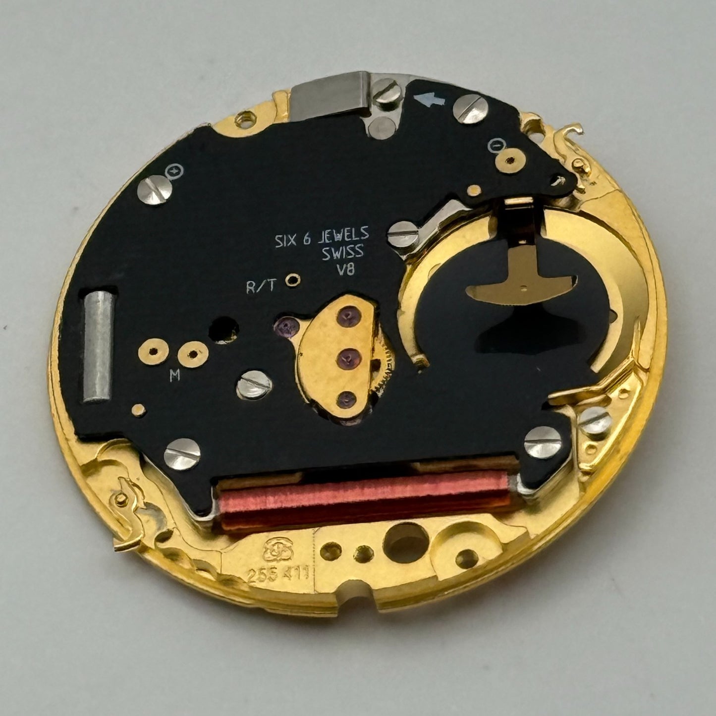 ETA 255.411 Quartz Watch Movement 6 Jewels Swiss Vintage Parts Repair 23.8mm