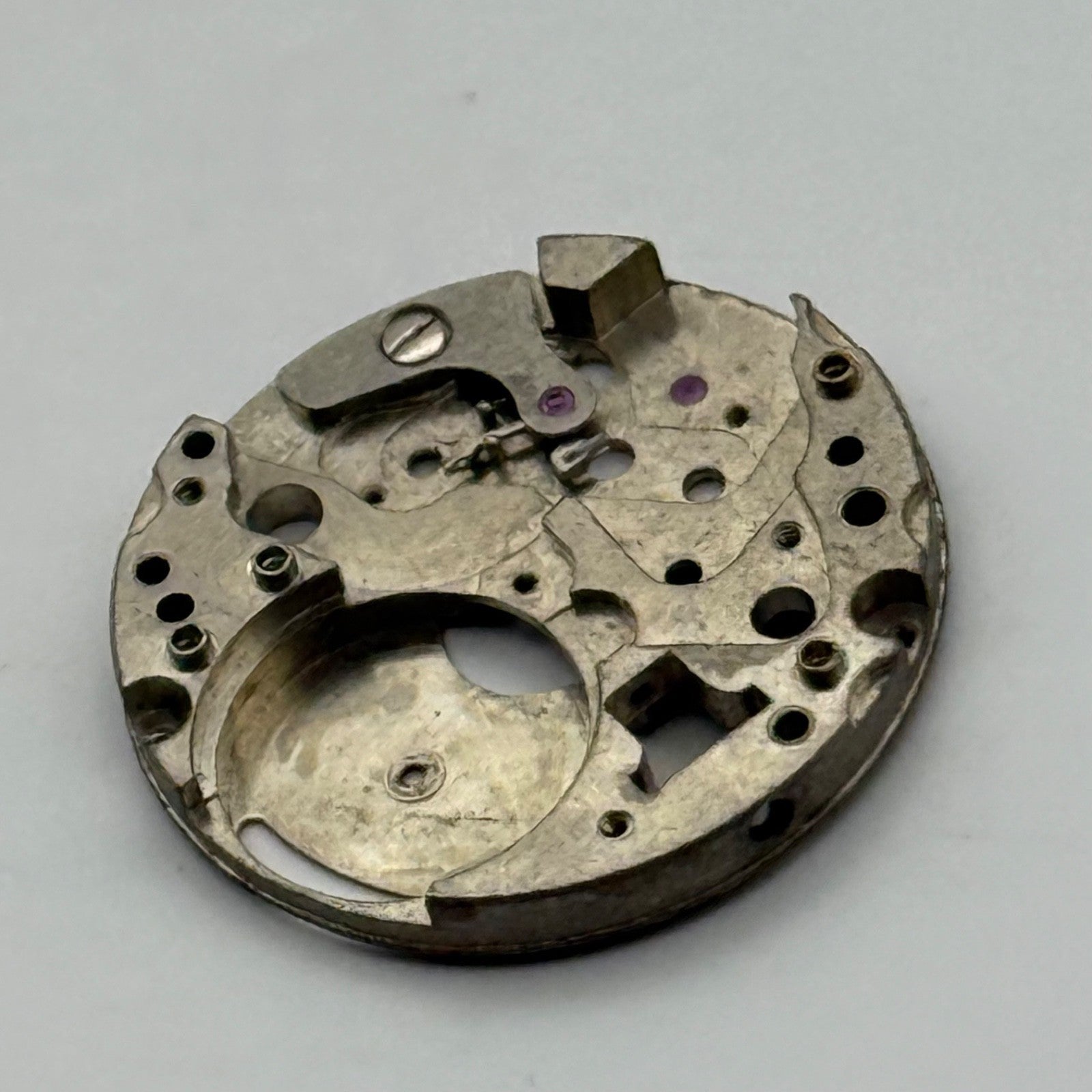 FHF 63 Watch Movement Main Plate Manual Wind Vintage Swiss Parts Repair 19.6mm