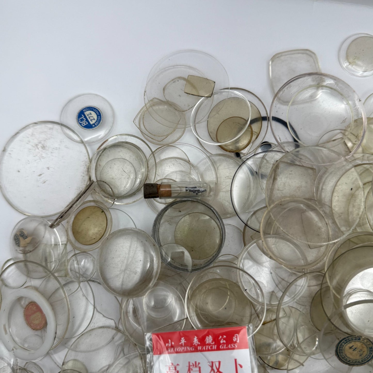 Bundle Of Mixed Wristwatch Pocket Watch Crystals New / Used Joblot Spares Repair