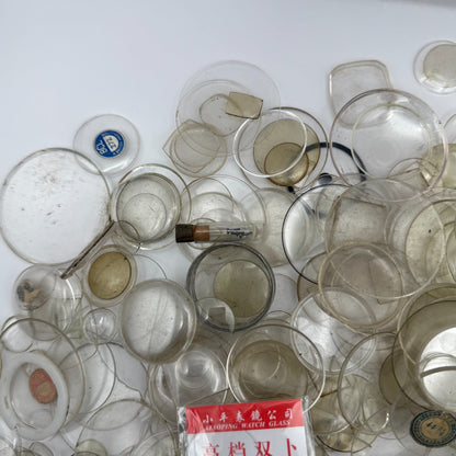 Bundle Of Mixed Wristwatch Pocket Watch Crystals New / Used Joblot Spares Repair