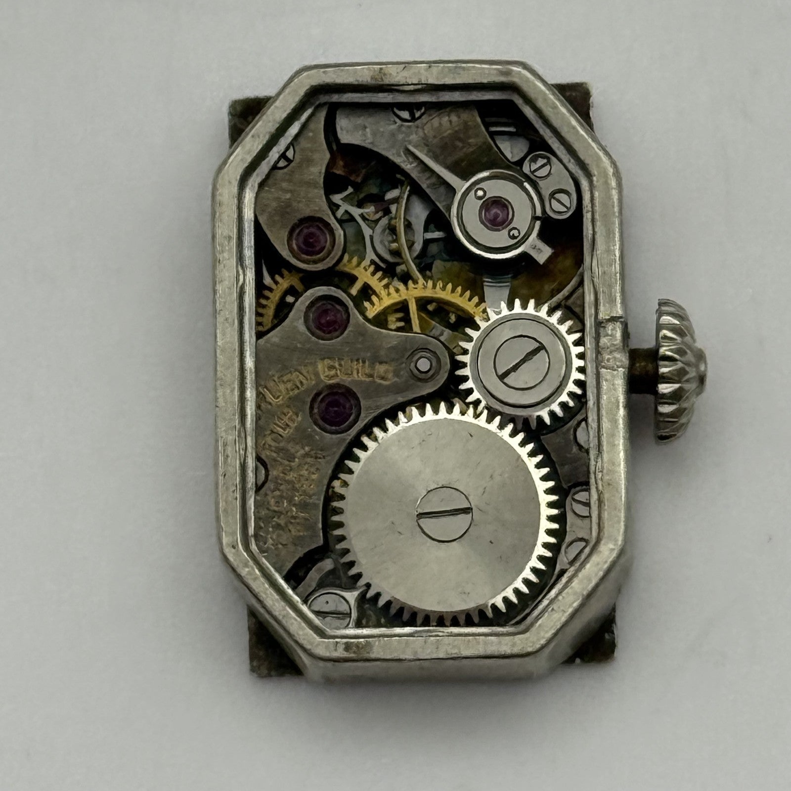 13.1mm Vintage Gruen Guild 15 Jewels Manual Wind Watch Movement PARTS REPAIR