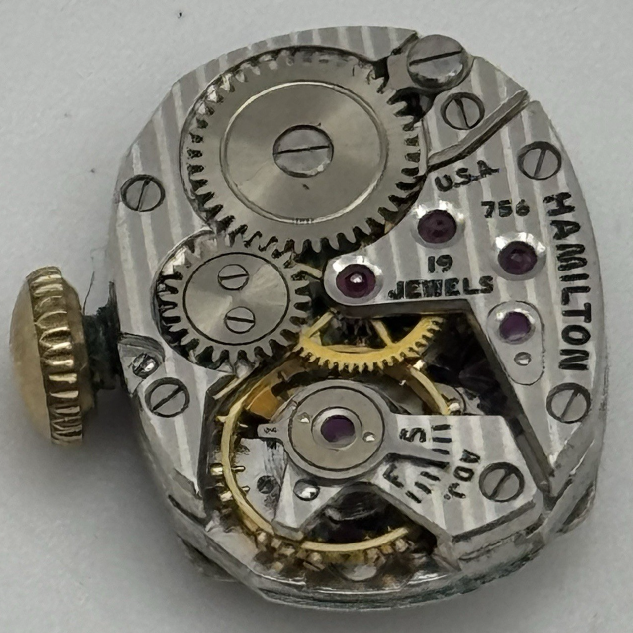 12.9mm Ladies Running Hamilton 756 Manual Wind 17 Jewels Watch Movement PARTS