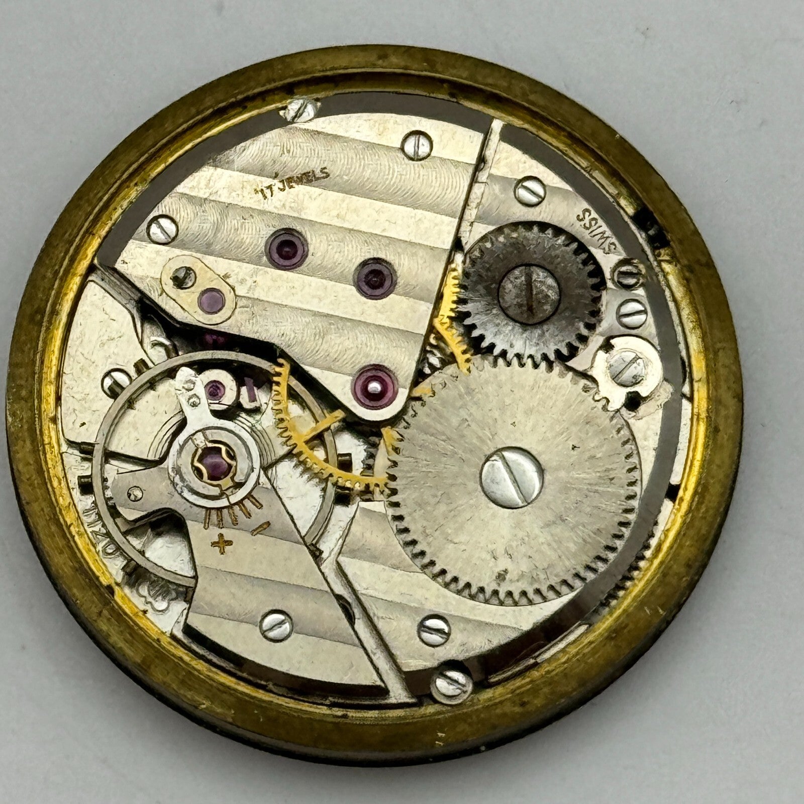 31mm Garrard ETA 1120 Balance Ok Manual Wind Watch Movement Swiss Vintage PARTS