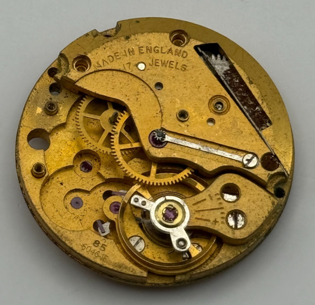 Smiths De Luxe 60464e Cal 85 Watch Movement Manual Wind Vintage Parts 26.9mm