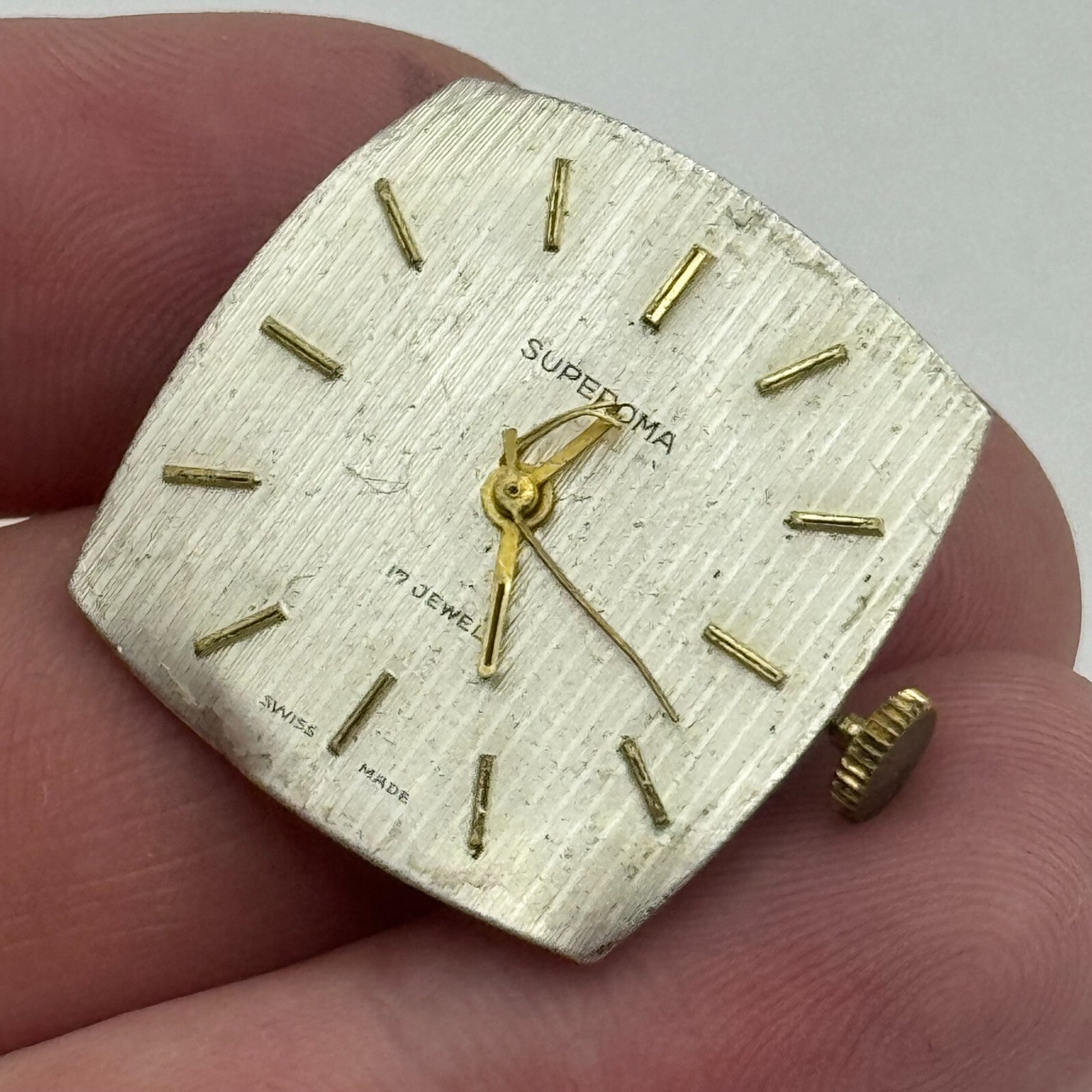 23.6mm Superoma EB 8481-74 Manual Wind 17 Jewels Watch Movement PARTS REPAIR