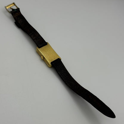 18mm Vintage Jean Renet Brown Dial 17 Jewels Manual Wind Watch PARTS / REPAIR