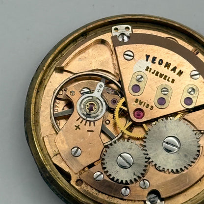 ETA 2409 Date Watch Movement Yeoman Lever Manual Wind Vintage Parts 29.7mm