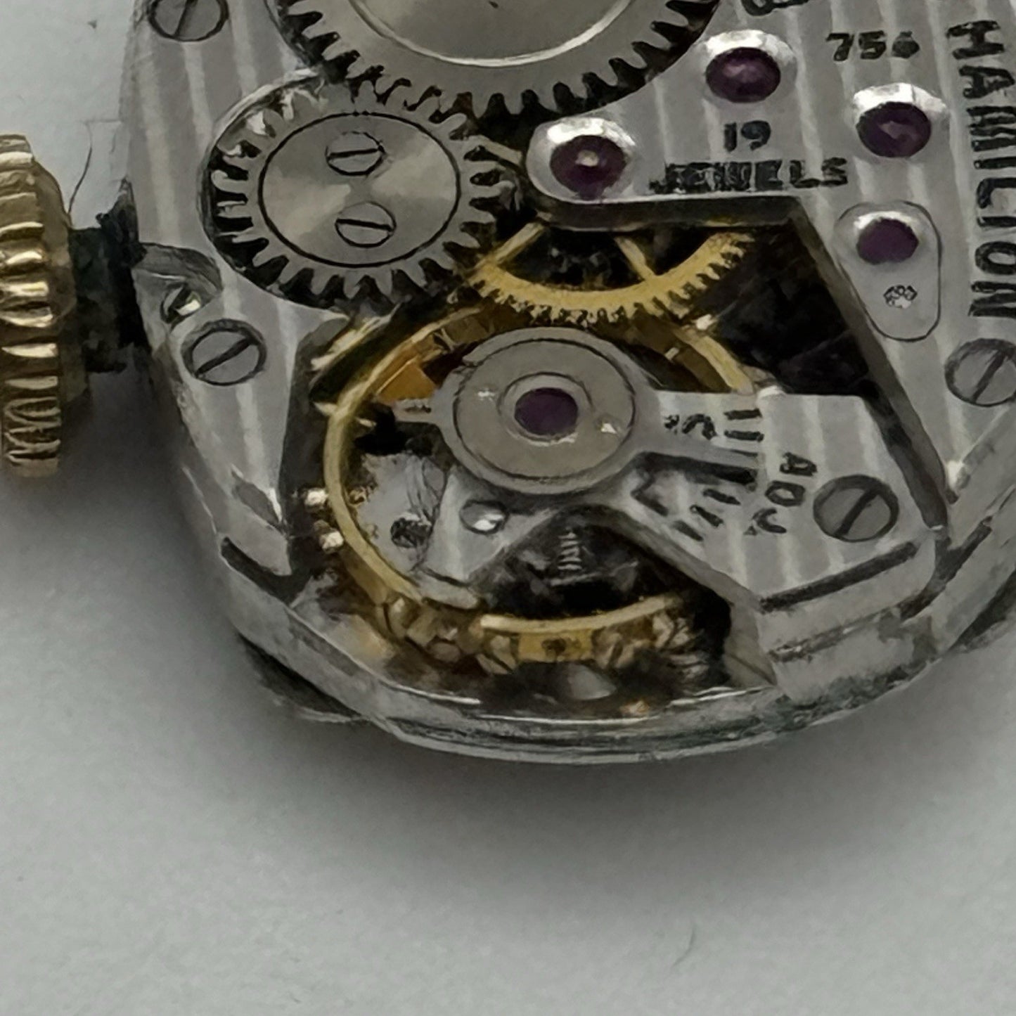 12.9mm Ladies Running Hamilton 756 Manual Wind 17 Jewels Watch Movement PARTS