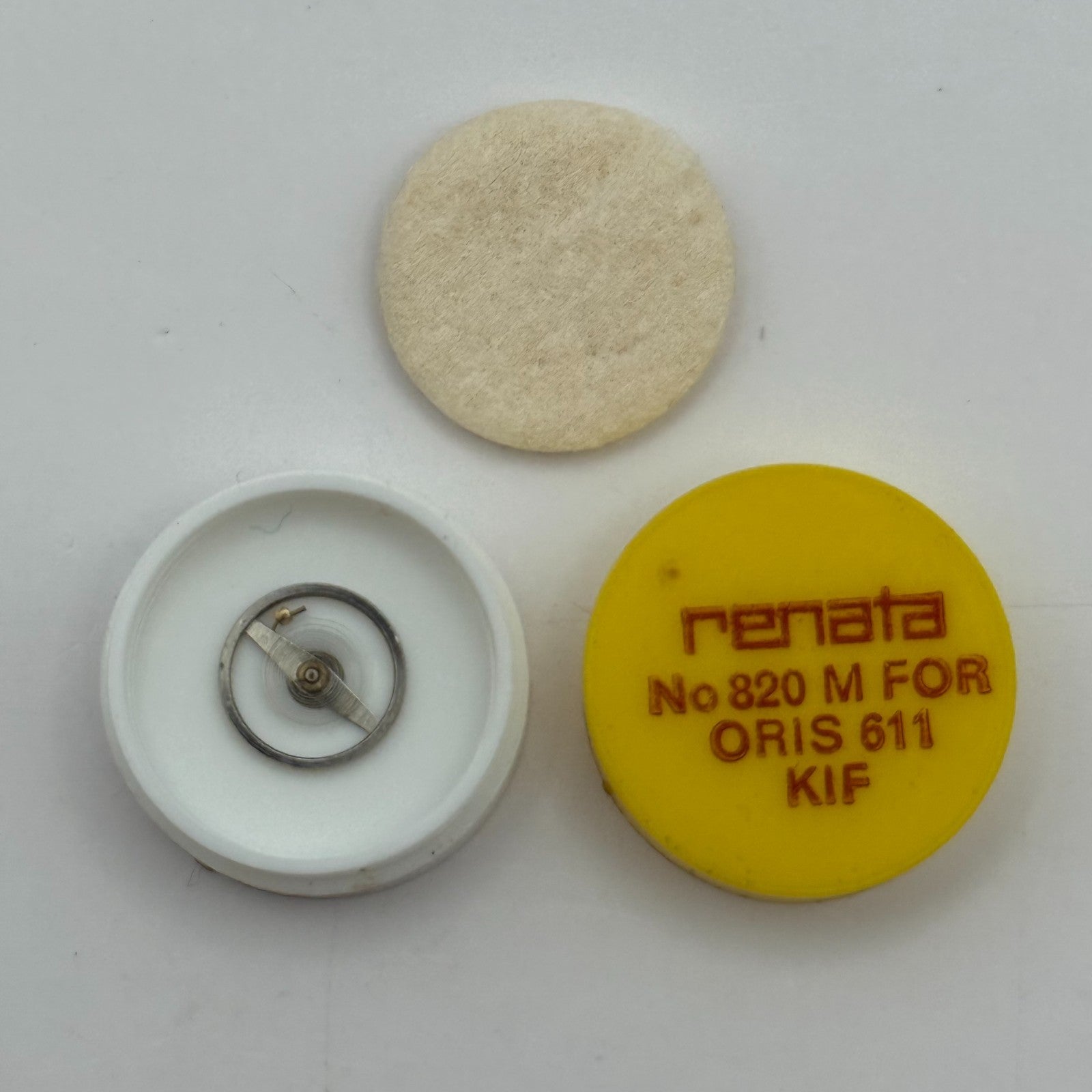 Oris 611 Balance Complete KIF Renata 820 M Watch Movement Parts Vintage NOS