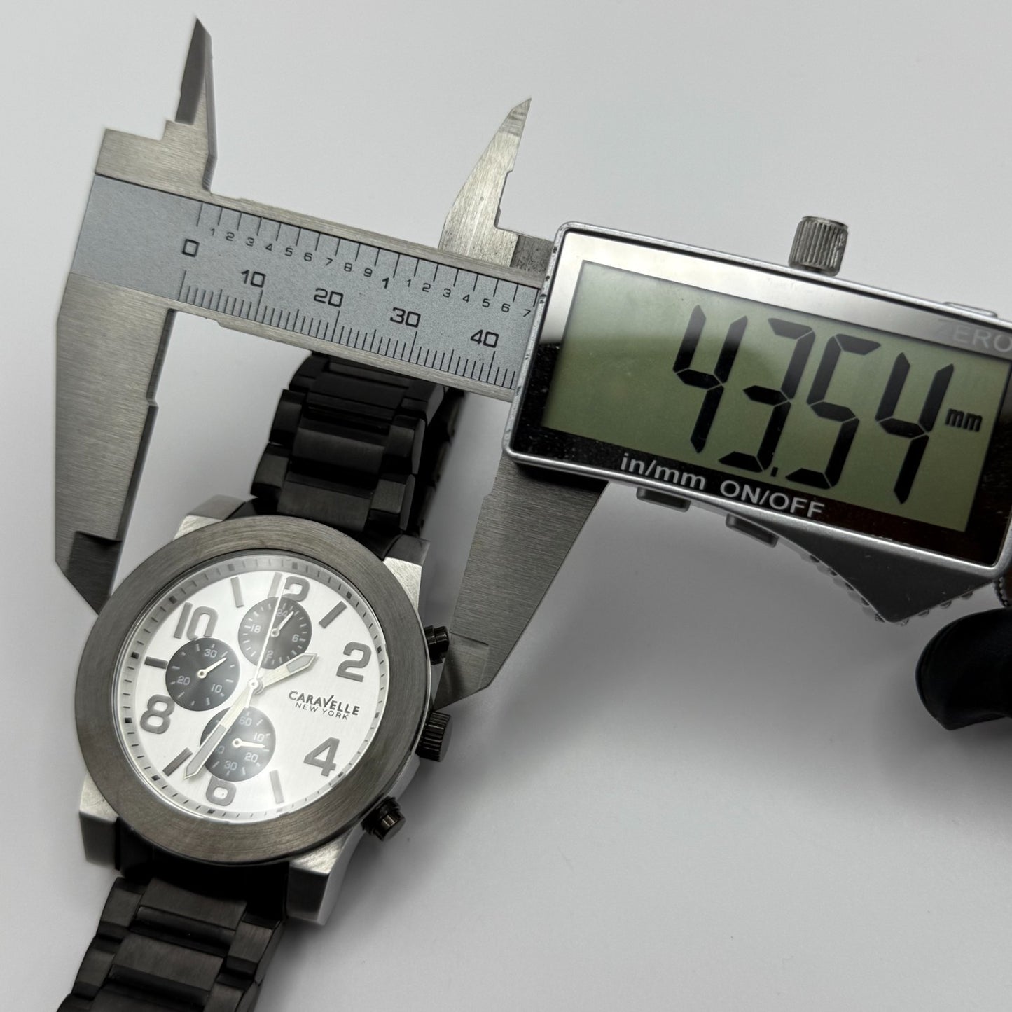 Caravelle New York Men's Chronograph Quartz Watch Japan 43mm PARTS REPAIR