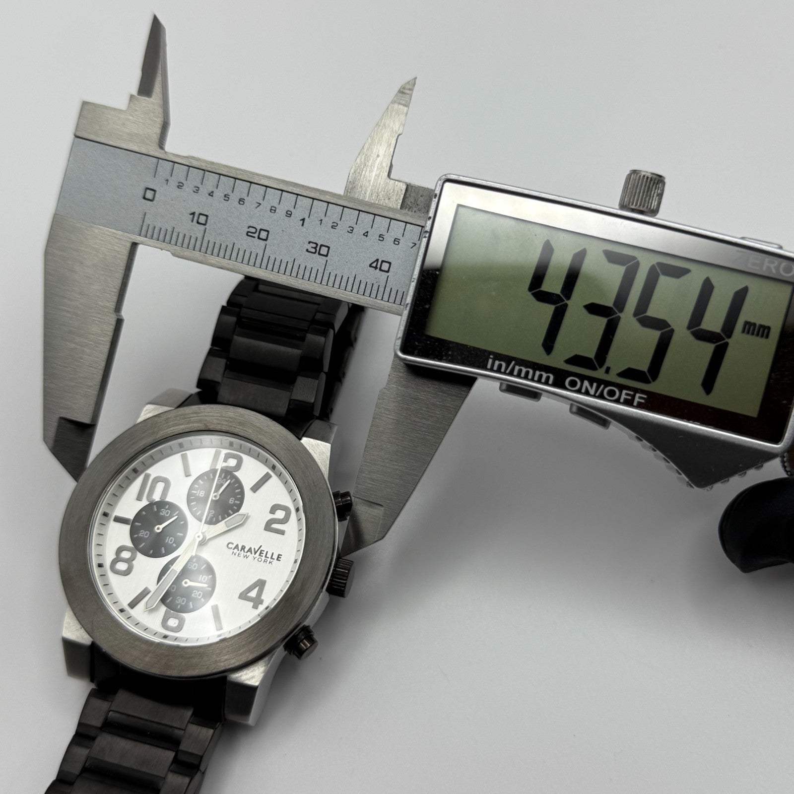 Caravelle New York Men's Chronograph Quartz Watch Japan 43mm PARTS REPAIR