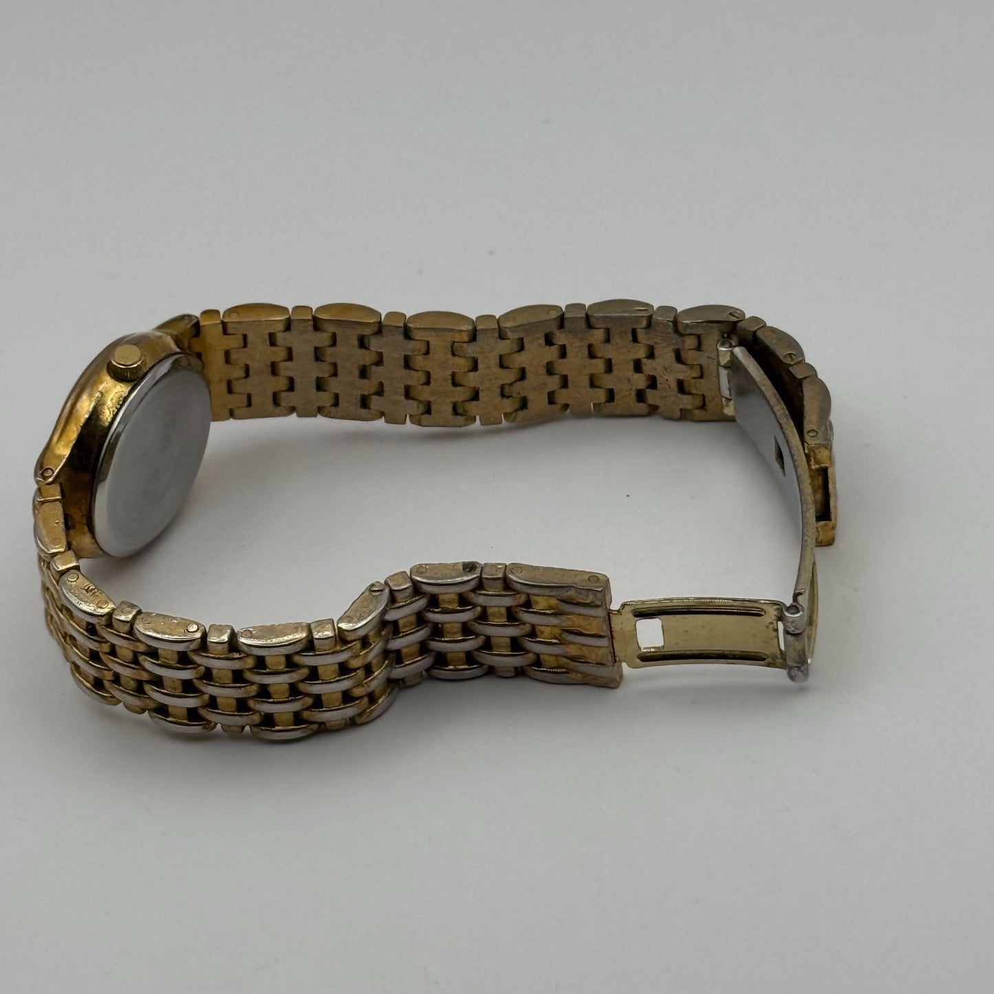 Imado Ladies Quartz Watch Crystal Accents Dial Two Tone Bracelet Working 23mm